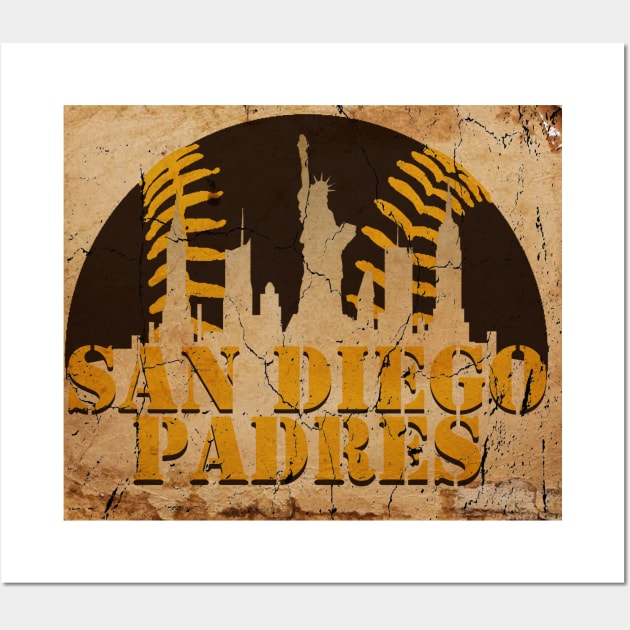 SAN DIEGO PADRES-vintage Wall Art by OFFblack